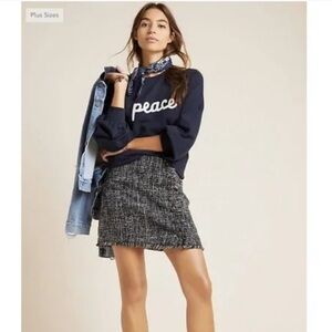 Anthropologie “Peace” Balloon Sleeve Sweatshirt